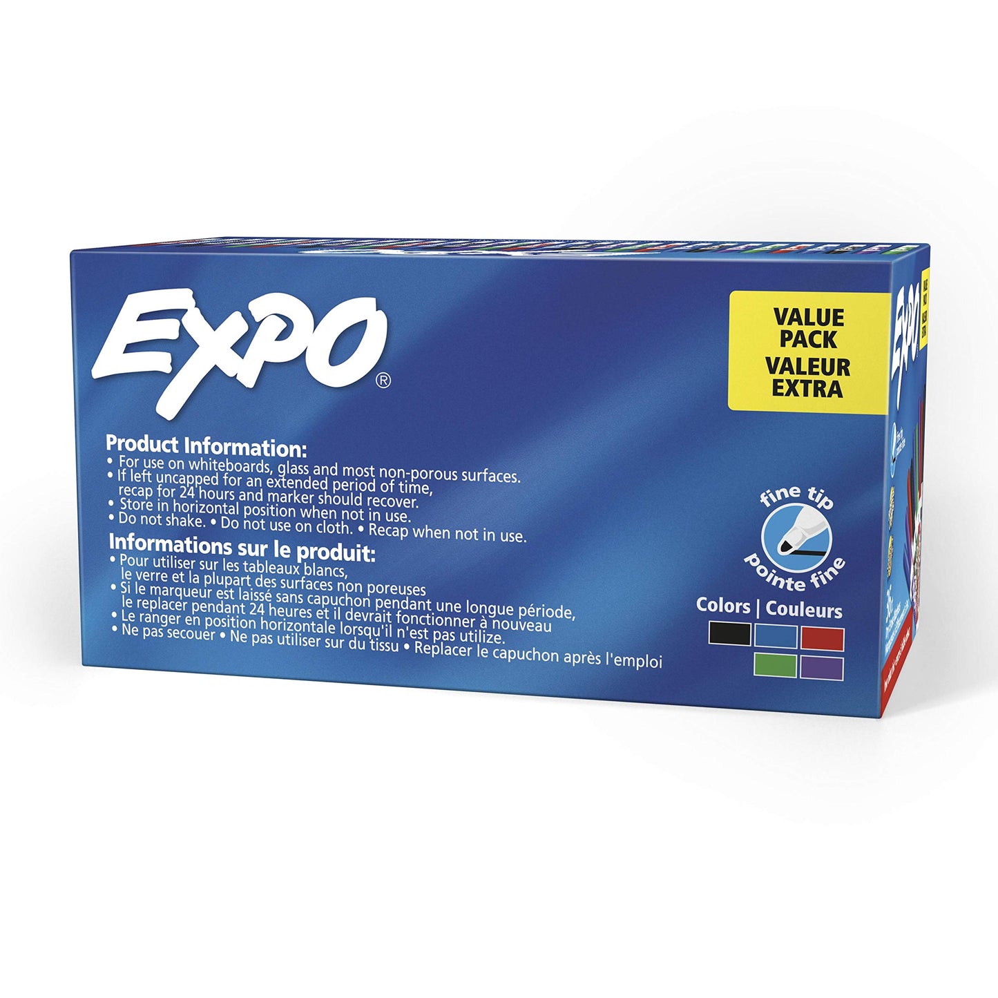 EXPO Fine Tip Dry Erase Markers, Low Odor, Black Ink, 36-Count Set, Ideal for Classroom, Office, and Home Use